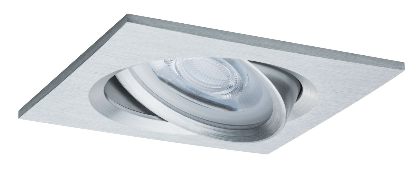 Paulmann Premium EBL Set Nova eckig schwb dim LED 1x7W 230V GU10 51mm Alu ged/Alu Zink