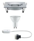 Paulmann Premium EBL Set Nova eckig schwb dim LED 1x7W 230V GU10 51mm Alu ged/Alu Zink