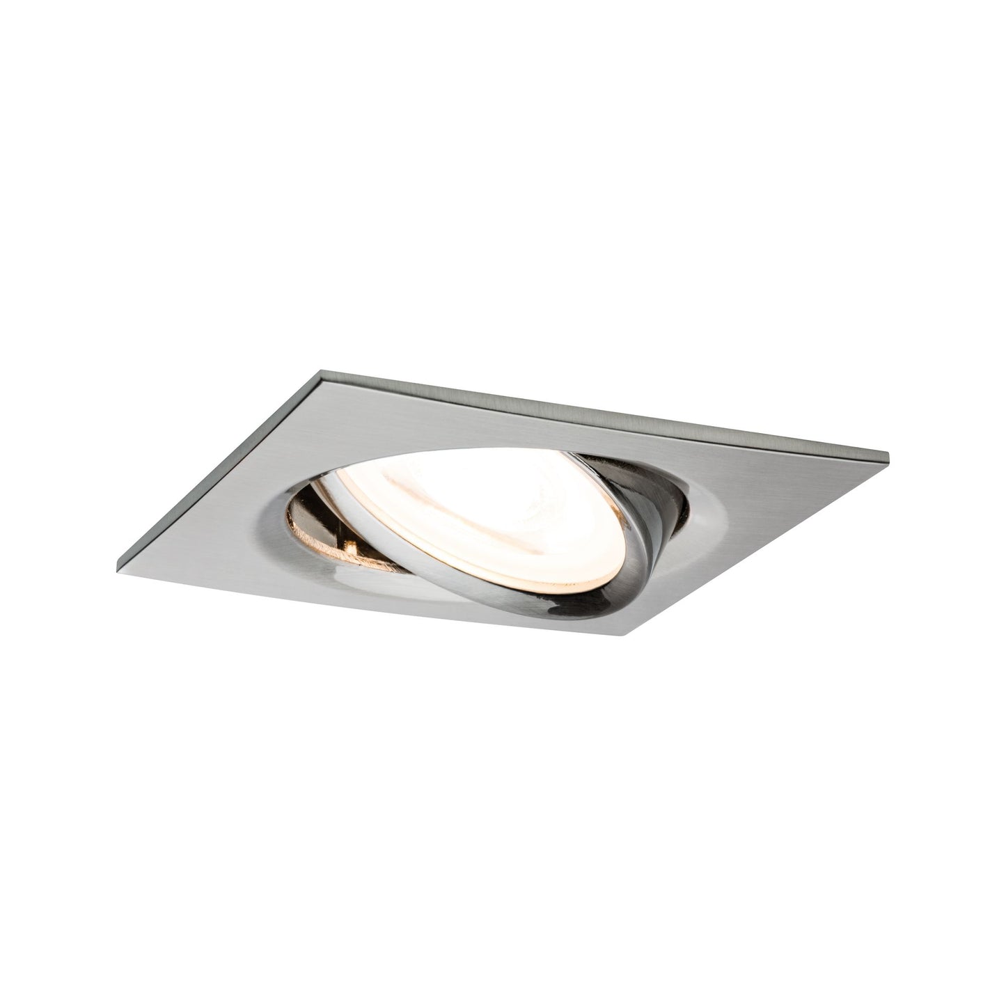 Paulmann Premium EBL Set Nova eckig schwb dim LED 1x7W 230V GU10 51mm Eisen geb/Alu Zi