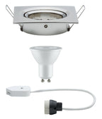 Paulmann Premium EBL Set Nova eckig schwb dim LED 1x7W 230V GU10 51mm Eisen geb/Alu Zi