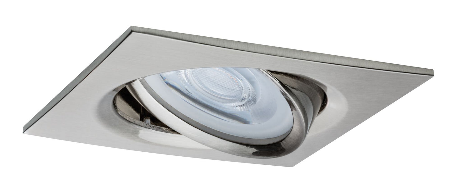 Paulmann Premium EBL Set Nova eckig schwb dim LED 3x7W 230V GU10 51mm Eisen geb/Alu Zi