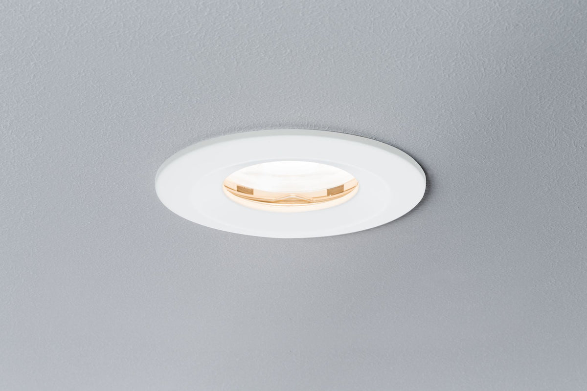 Paulmann Premium EBL Set Nova rund dim LED IP65 1x7W 230V GU10 51mm Weiß matt/Alu Zink