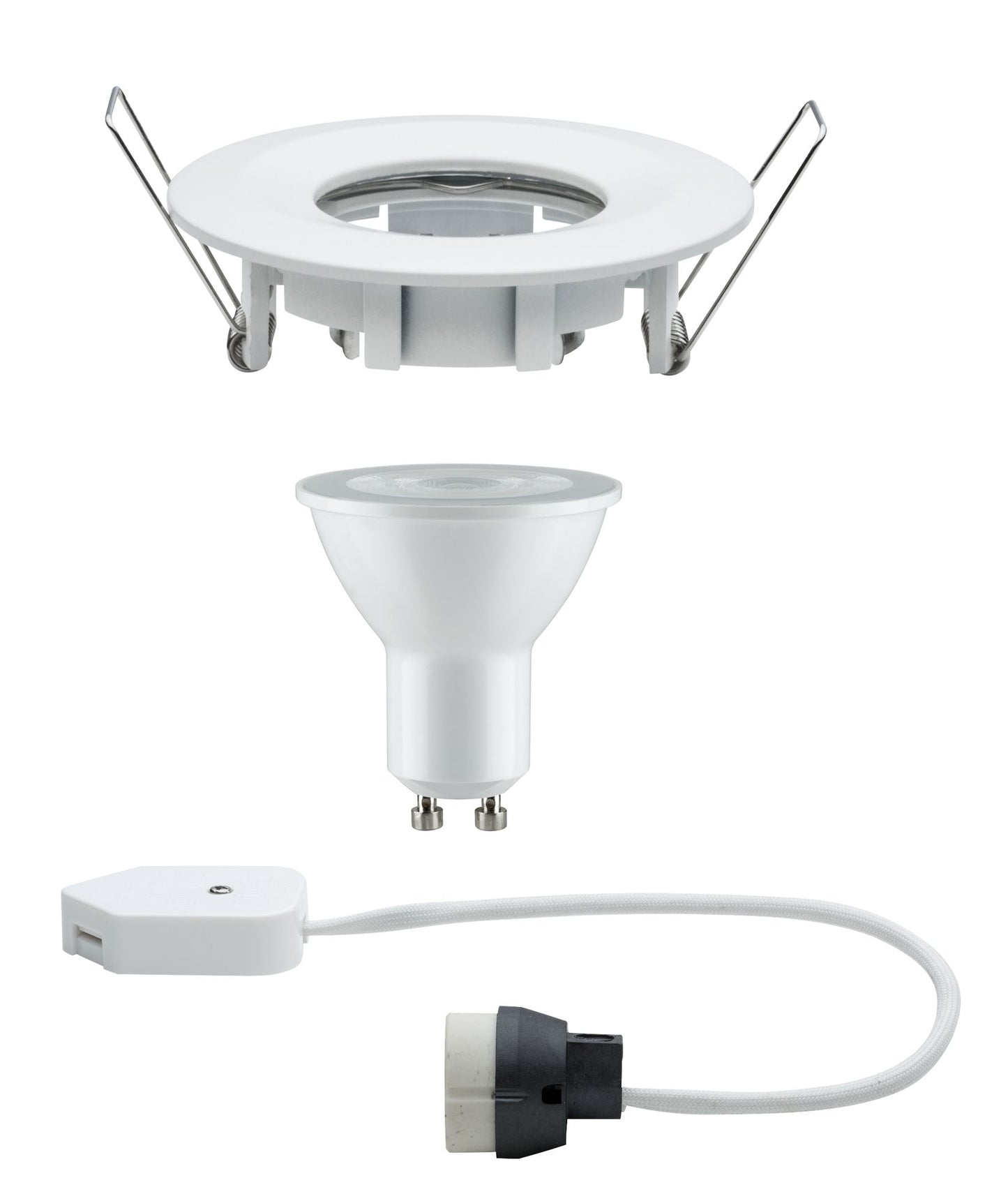 Paulmann Premium EBL Set Nova rund dim LED IP65 1x7W 230V GU10 51mm Weiß matt/Alu Zink
