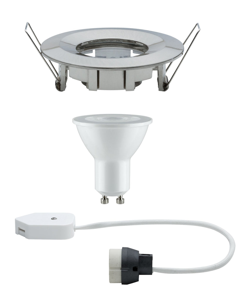 Paulmann Premium EBL Set Nova rund dim LED IP65 1x7W 230V GU10 51mm Eisen geb./Alu Zink