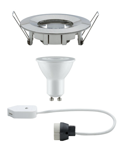 Paulmann Premium EBL Set Nova rund dim LED IP65 1x7W 230V GU10 51mm Eisen geb./Alu Zink