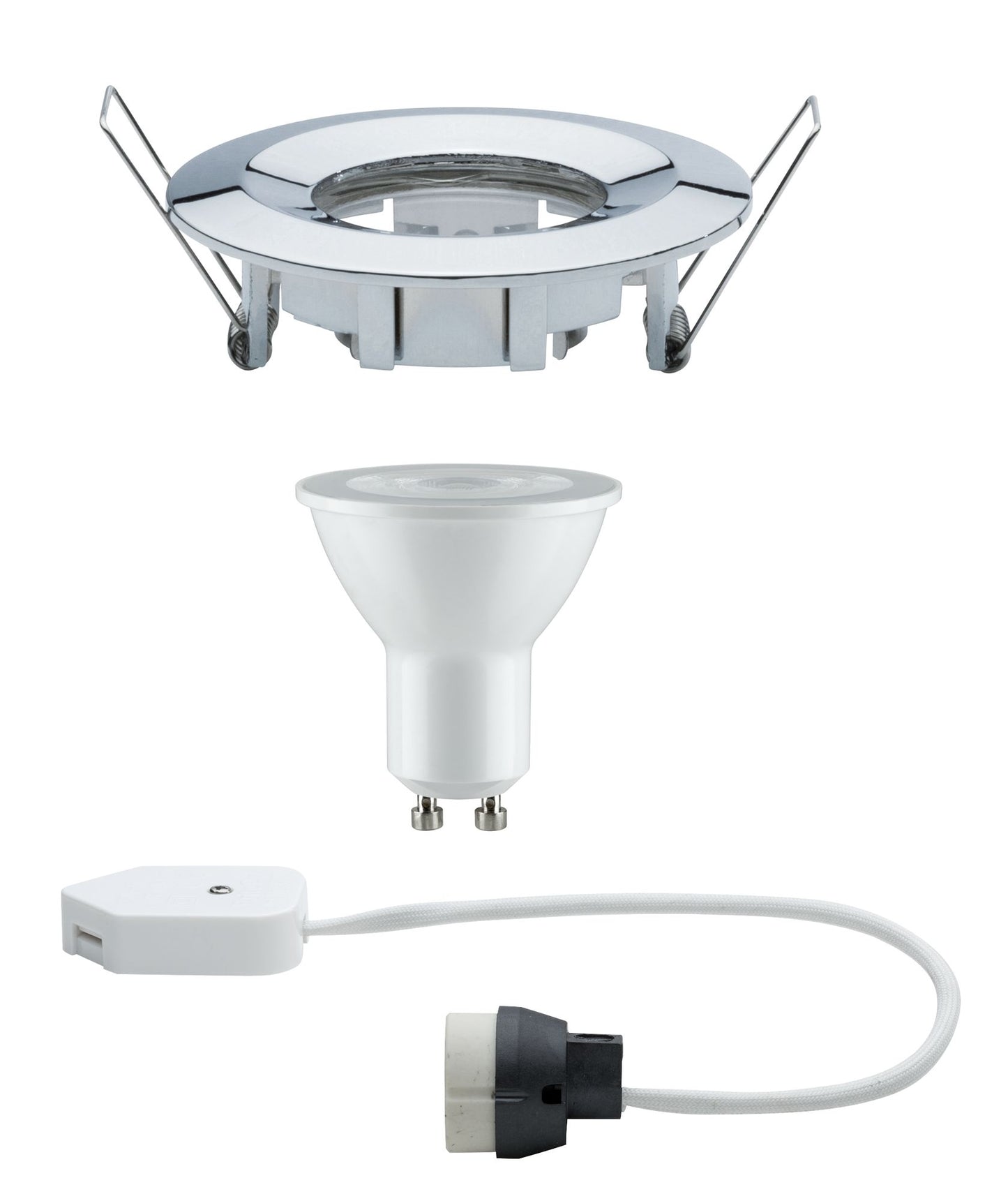 Paulmann Premium EBL Set Nova rund dim LED IP65 1x7W 230V GU10 51mm Chrom/Alu Zink