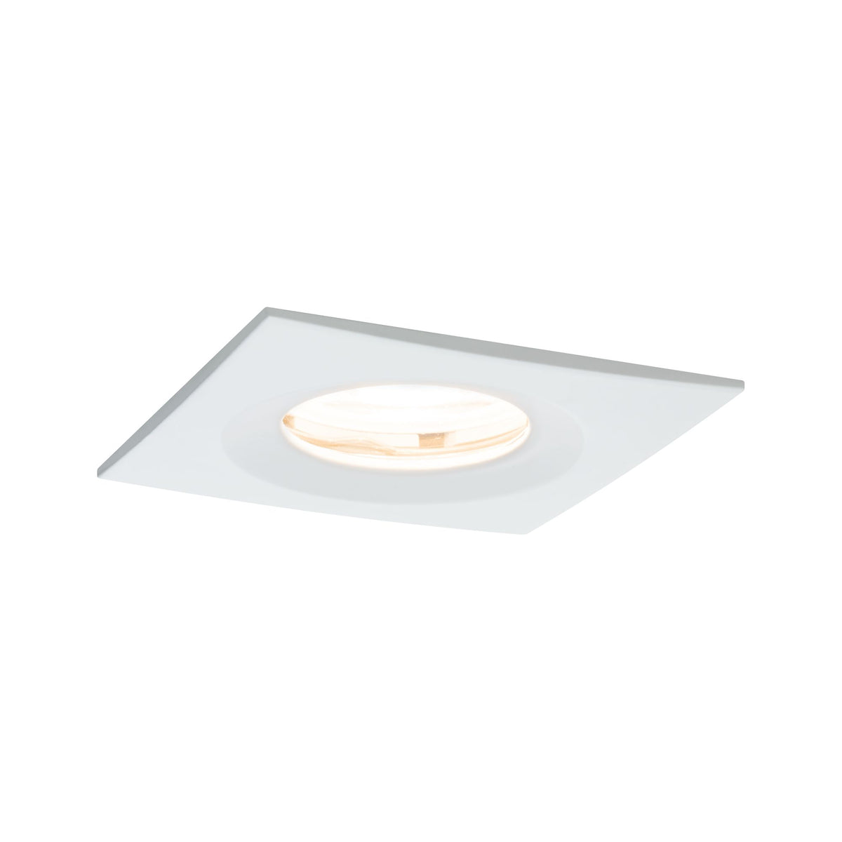 Paulmann Premium EBL Set Nova eckig dim LED IP65 1x7W 230V GU10 51mm Weiß matt/Alu Zink