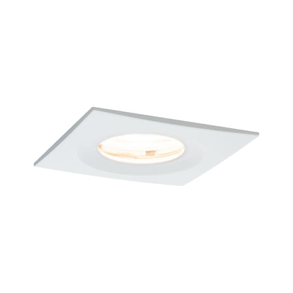 Paulmann Premium EBL Set Nova eckig dim LED IP65 1x7W 230V GU10 51mm Weiß matt/Alu Zink