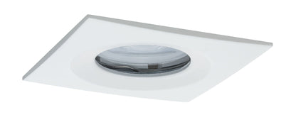 Paulmann Premium EBL Set Nova eckig dim LED IP65 1x7W 230V GU10 51mm Weiß matt/Alu Zink