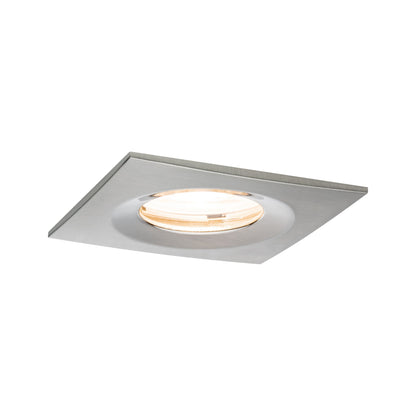 Paulmann Premium EBL Set Nova eckig dim LED IP65 1x7W 230V GU10 51mm Eisen geb./Alu Zink