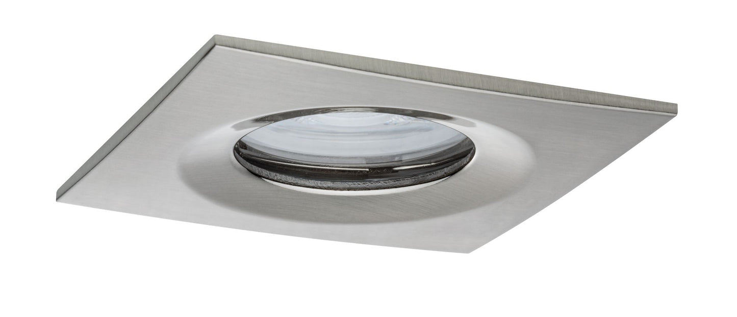 Paulmann Premium EBL Set Nova eckig dim LED IP65 1x7W 230V GU10 51mm Eisen geb./Alu Zink