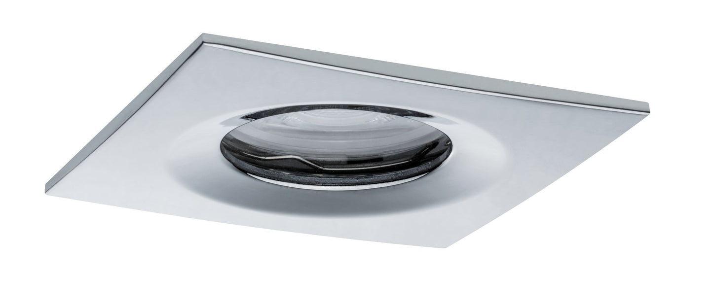 Paulmann Premium EBL Set Nova eckig dim LED IP65 1x7W 230V GU10 51mm Chrom/Alu Zink