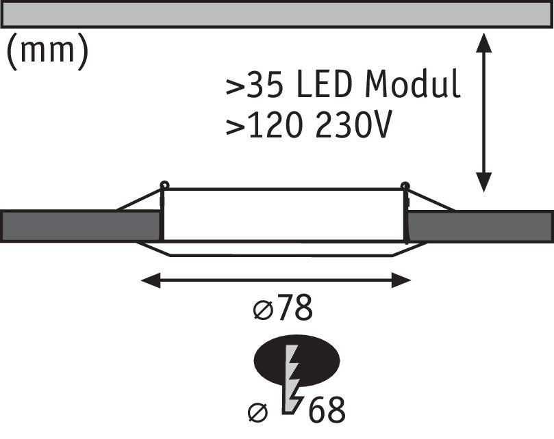 Paulmann 2Easy EBL Nova 3er Spot-Set rund starr max. 35W 230V 51mm Alu gedreht/Alu Zink
