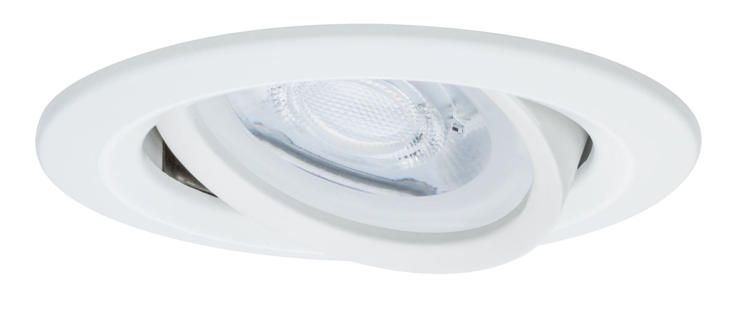 Paulmann EBL Nova rund schwenkb max. 35W 230V GU10 51mm Weiß matt/Alu Zink