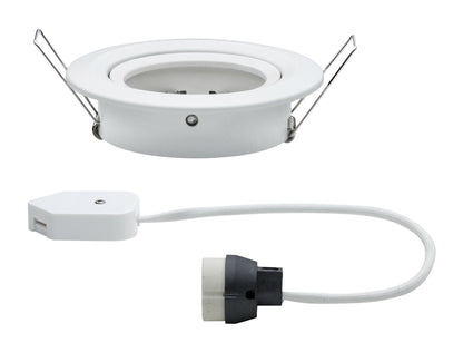 Paulmann EBL Nova rund schwenkb max. 35W 230V GU10 51mm Weiß matt/Alu Zink