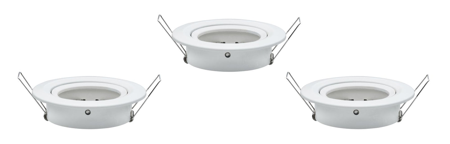 Paulmann 2Easy EBL Nova 3er Spot-Set rund schwb max. 35W 230V 51mm Weiß matt/Alu Zink