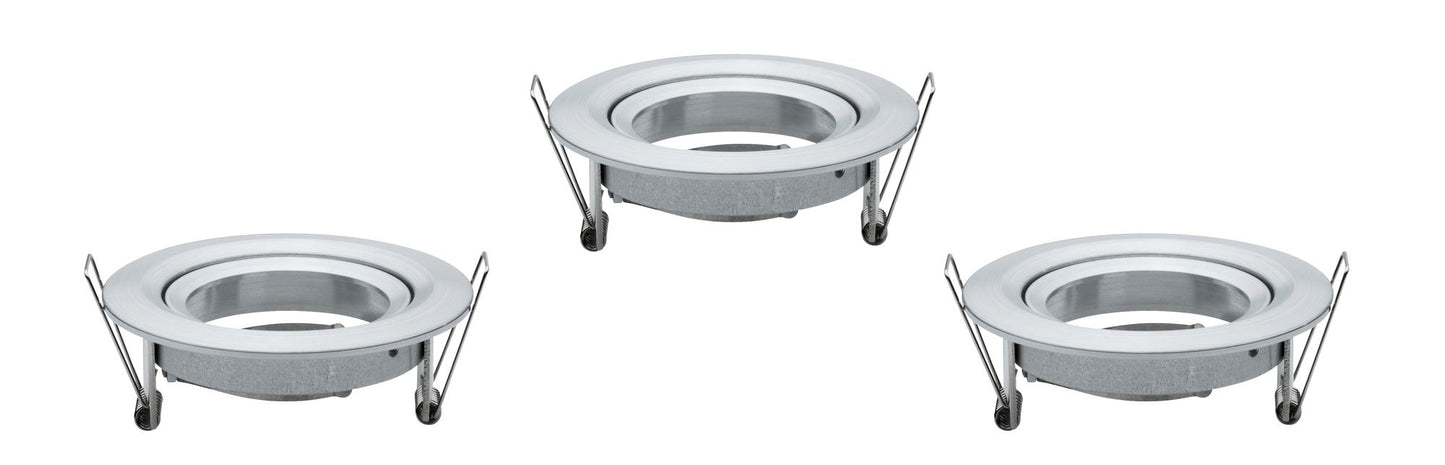 Paulmann 2Easy EBL Nova 3er Spot rund schwenkbar max. 35W 230V 51mm Alu gedreht/Alu Zink