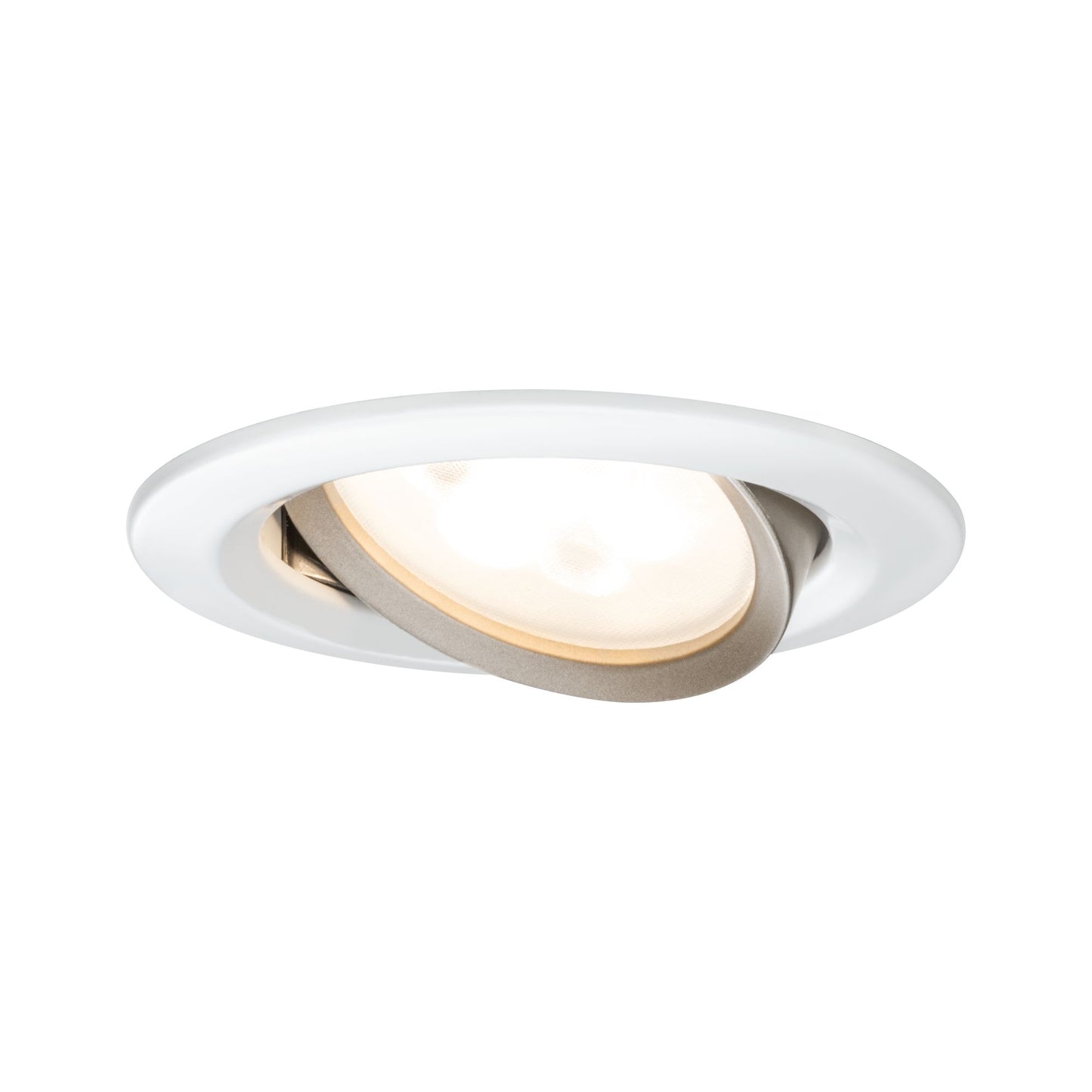 Paulmann EBL Set Nova Plus rund schwb warm-dim LED GU10 3x5W 230V Weiß matt/Cha Gold/A