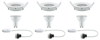 Paulmann Premium EBL Set Nova rund schwenkbar LED 3x5,5W 230V Weiß matt/Alu