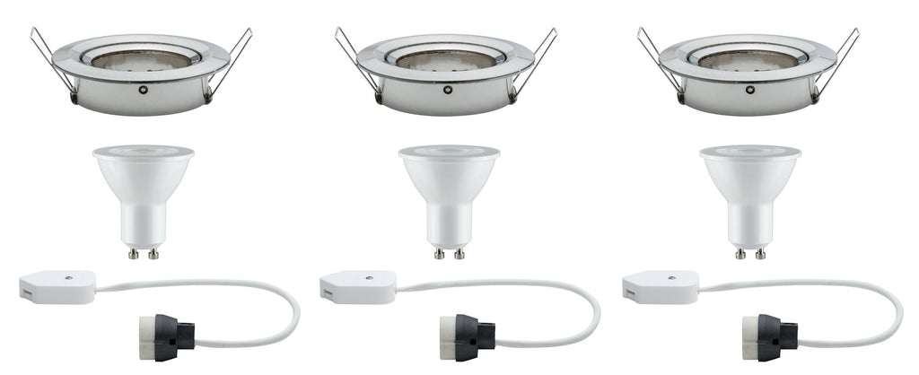 Paulmann Premium EBL Set Nova rund schwenkbar LED 3x5,5W 230V Eisen geb/Alu
