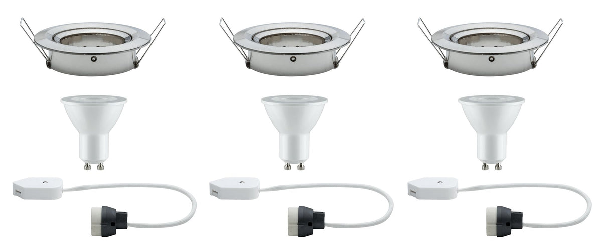 Paulmann Premium EBL Set Nova rund schwenkbar LED 3x5,5W 230V Eisen geb/Alu