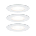 Paulmann Premium EBL Set Nova rund starr LED 3x5,5W 230V Weiß matt/Alu