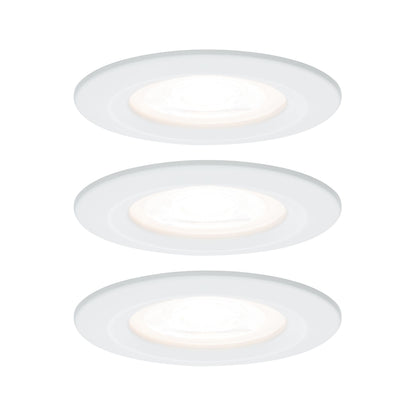 Paulmann Premium EBL Set Nova rund starr LED 3x5,5W 230V Weiß matt/Alu