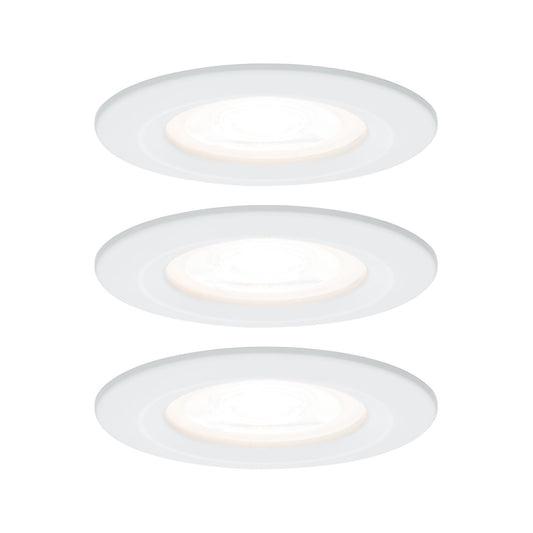 Paulmann Premium EBL Set Nova rund starr LED 3x5,5W 230V Weiß matt/Alu