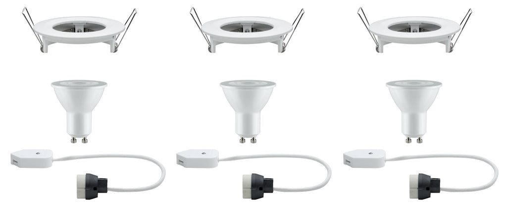 Paulmann Premium EBL Set Nova rund starr LED 3x5,5W 230V Weiß matt/Alu