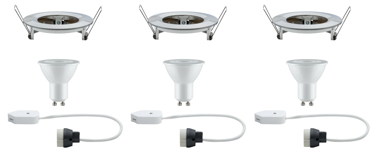 Paulmann Premium EBL Set Nova rund starr LED 3x5,5W 230V Eisen geb/Alu
