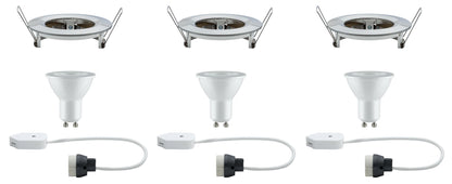 Paulmann Premium EBL Set Nova rund starr LED 3x5,5W 230V Eisen geb/Alu
