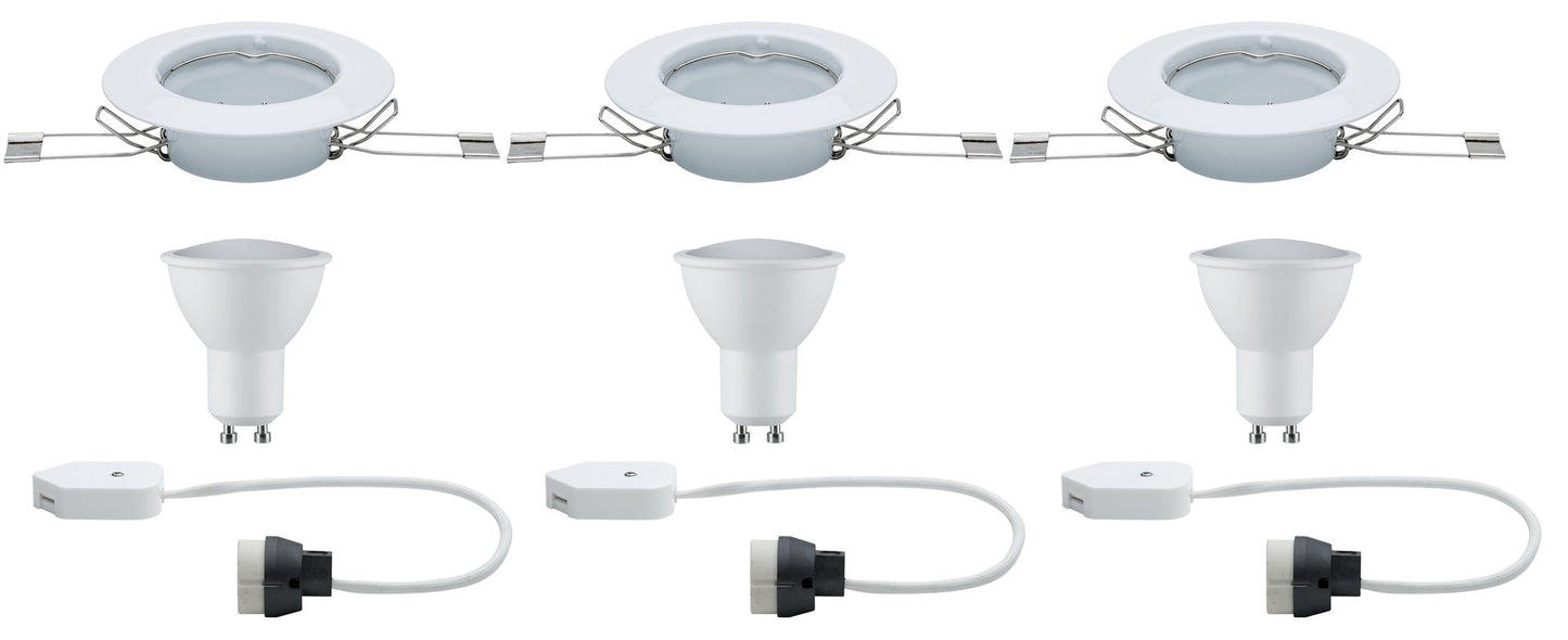 Paulmann EBL Set rund starr LED 3x4,5W 230V Weiß/Metall