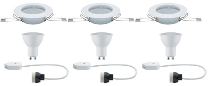 Paulmann EBL Set rund starr LED 3x4,5W 230V Weiß/Metall