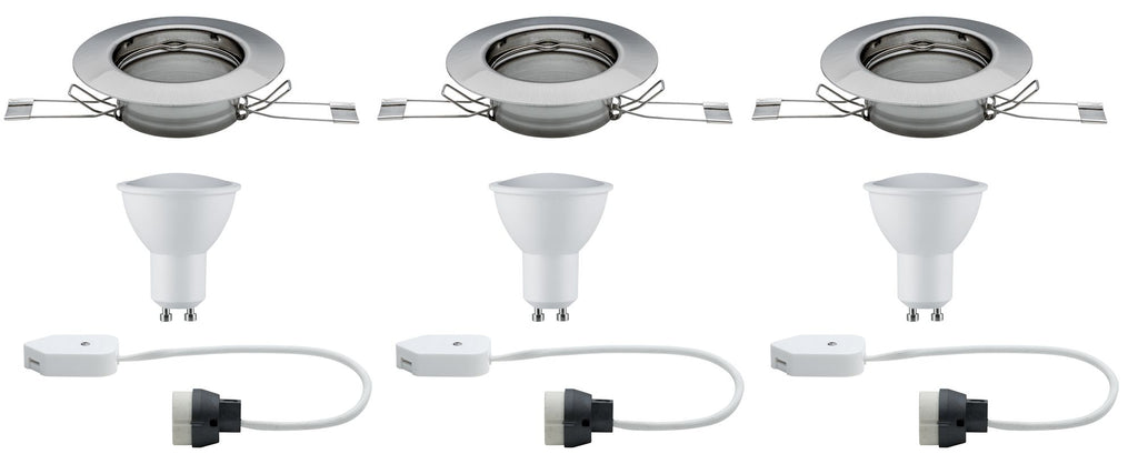 Paulmann EBL Set rund starr LED 3x4,5W 230V Eisen geb/Metall