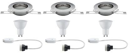 Paulmann EBL Set rund starr LED 3x4,5W 230V Eisen geb/Metall