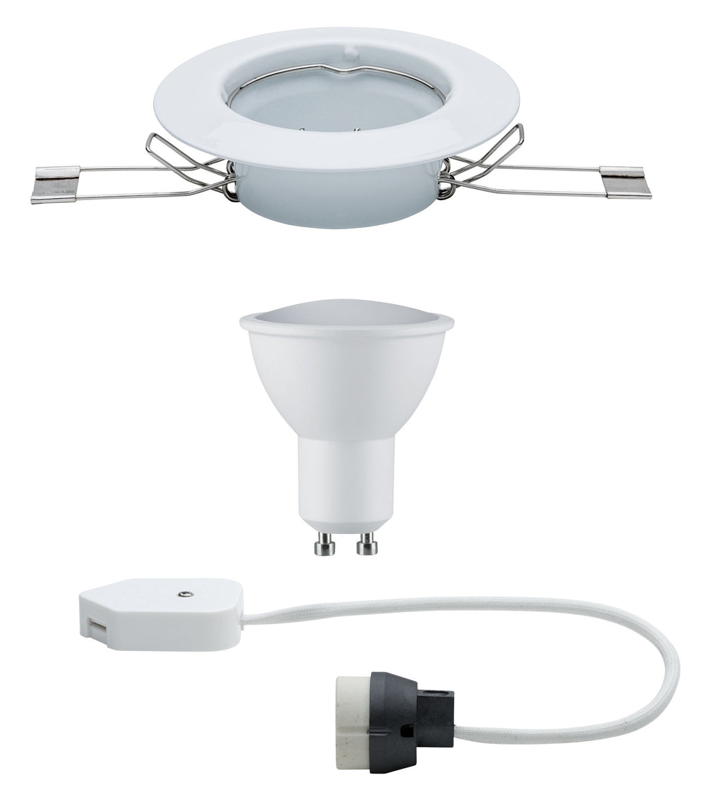 Paulmann EBL Set rund starr LED 1x4,5W 230V Weiß/Metall