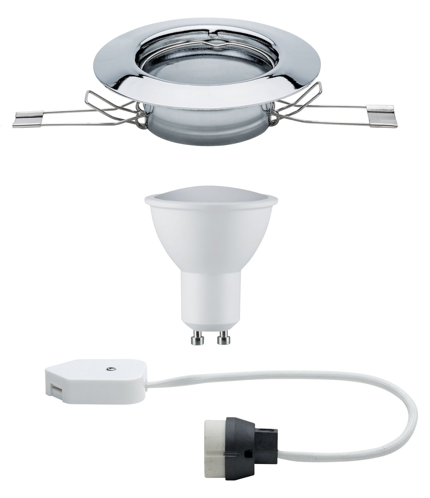 Paulmann EBL Set rund starr LED 1x4,5W 230V Chrom/Metall