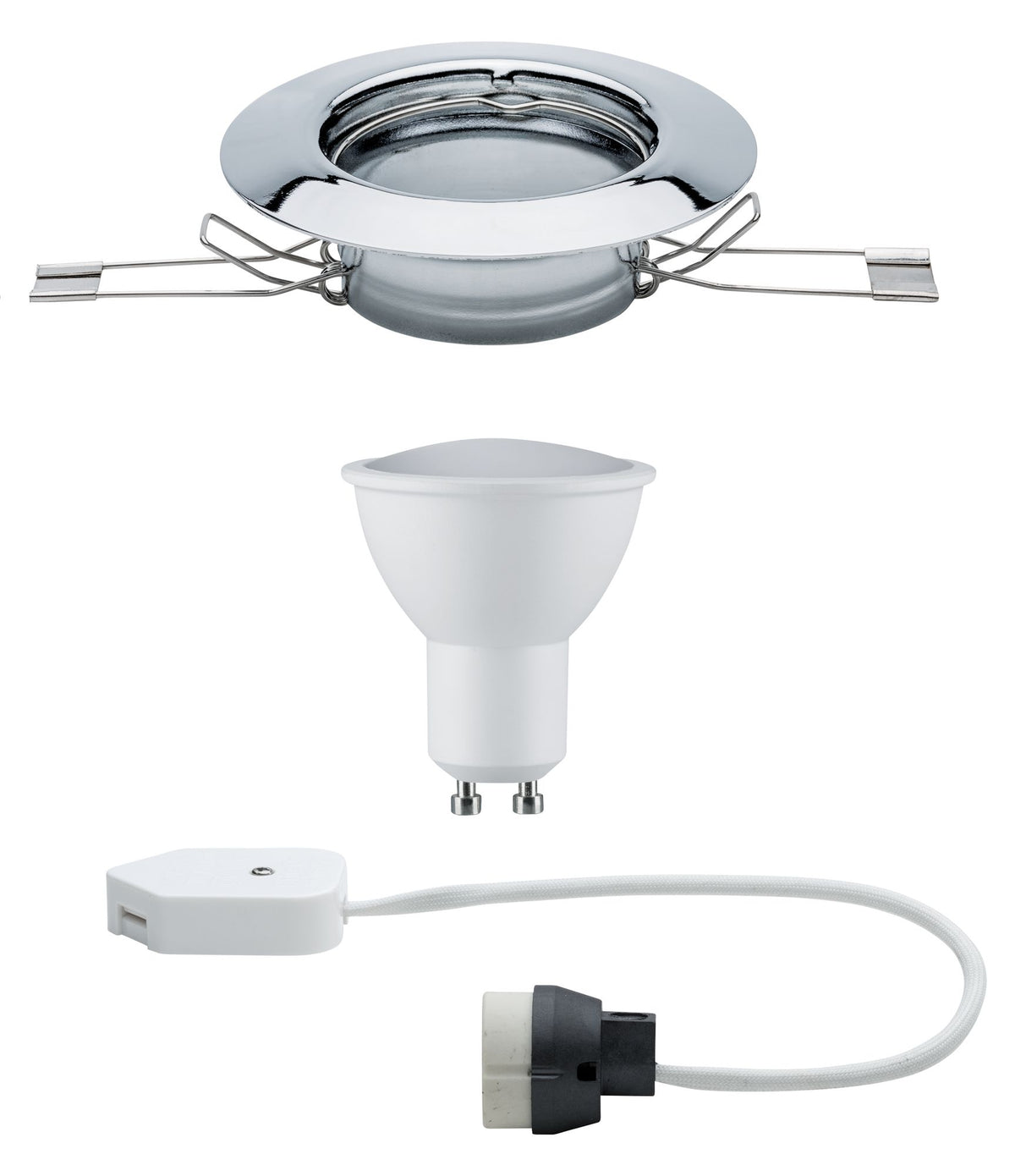 Paulmann EBL Set rund starr LED 1x4,5W 230V Chrom/Metall