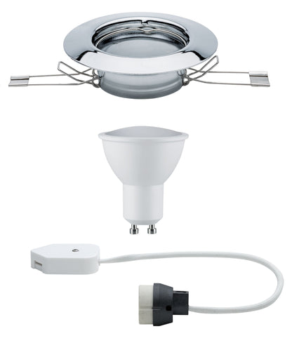 Paulmann EBL Set rund starr LED 1x4,5W 230V Chrom/Metall