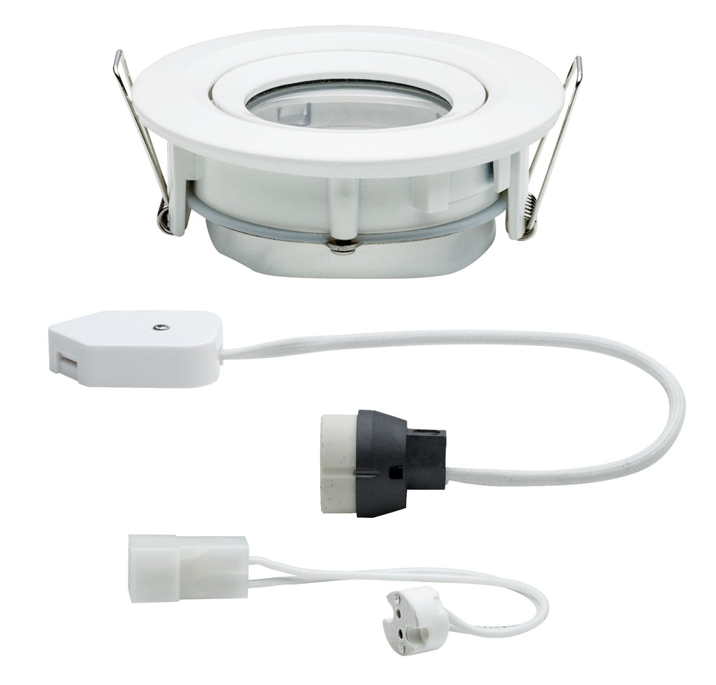 Paulmann EBL Set Nova Plus IP65 schwb max 1x35W GU10/GU5,3 51mm Weiß matt/Alu Zink