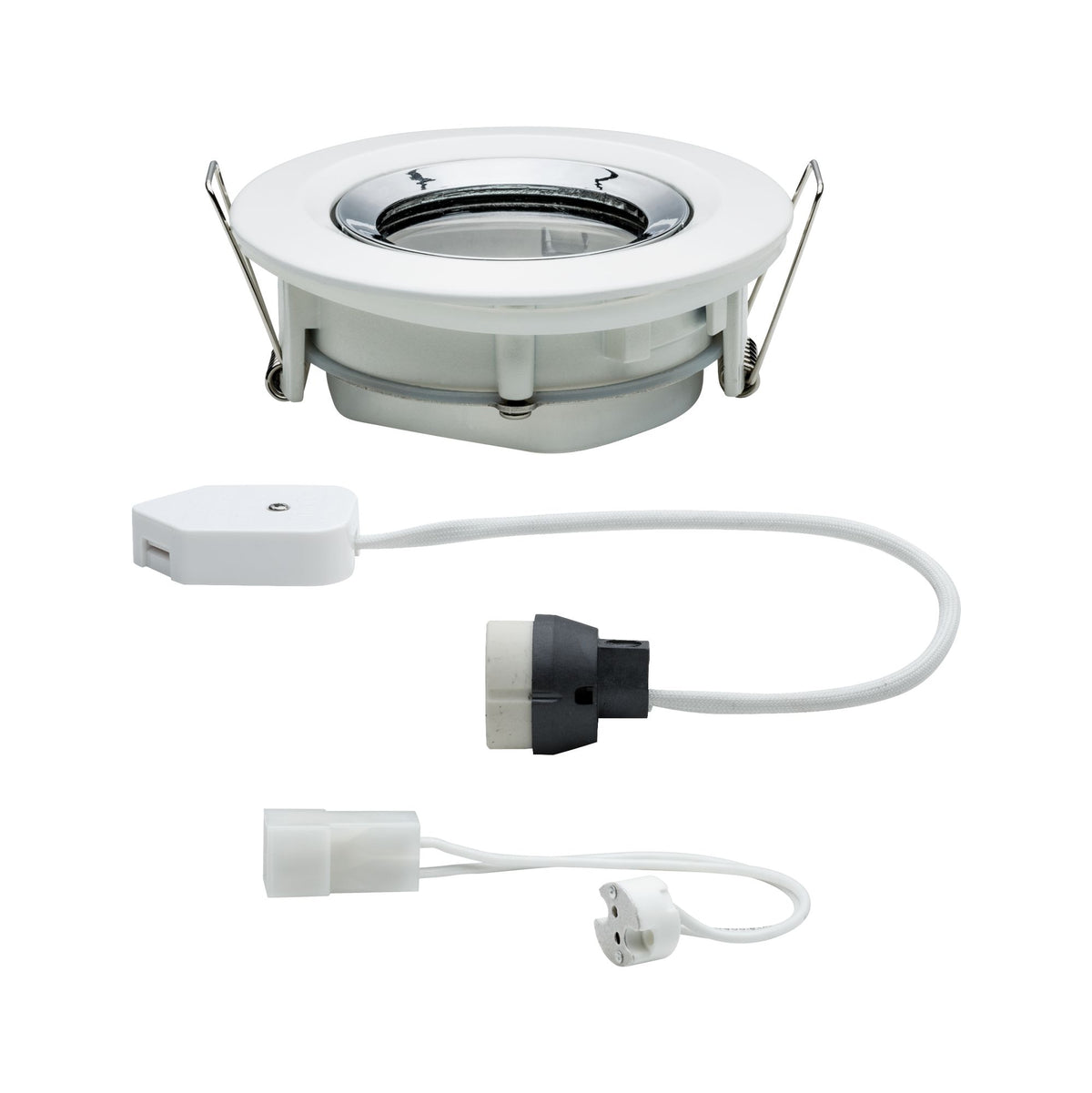 Paulmann EBL Set Nova Plus IP65 schwb max 1x35W G GU10/GU5,3 51mm Weiß Chrom matt/Alu Z