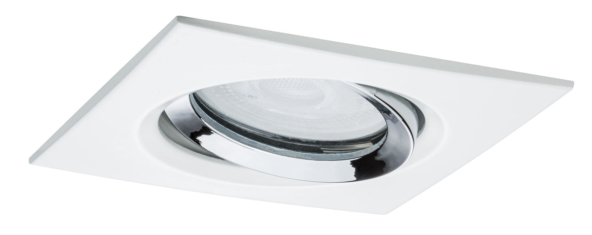 Paulmann EBL Set Nova Plus IP65 schwb eck max1x 35W GU10/GU5,3 Weiß matt-Chrom/Alu Zink