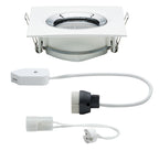 Paulmann EBL Set Nova Plus IP65 schwb eck max1x 35W GU10/GU5,3 Weiß matt-Chrom/Alu Zink