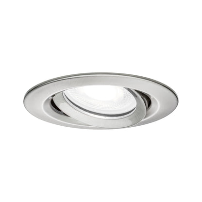 Paulmann Einbauleuchte LED Nova Plus rund 1x6W GU10 Eisen gebürstet schwenkbar dimmbar