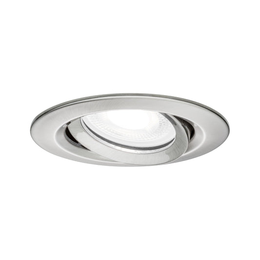 Paulmann Einbauleuchte LED Nova Plus rund 1x6W GU10 Eisen gebürstet schwenkbar dimmbar