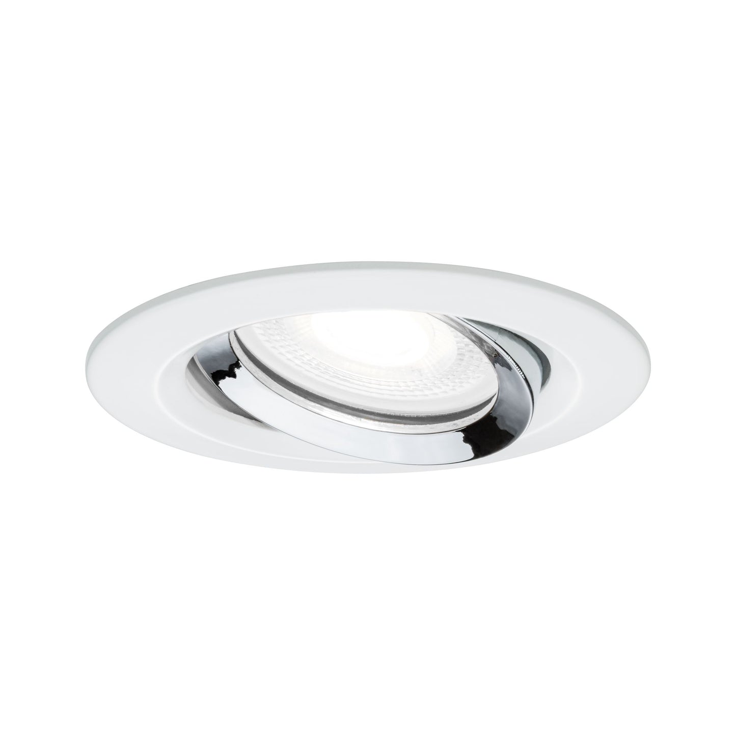 Paulmann Einbauleuchte LED Nova Plus rund 1x6W GU10 Weiß matt,Chrom schwenkbar dimmbar