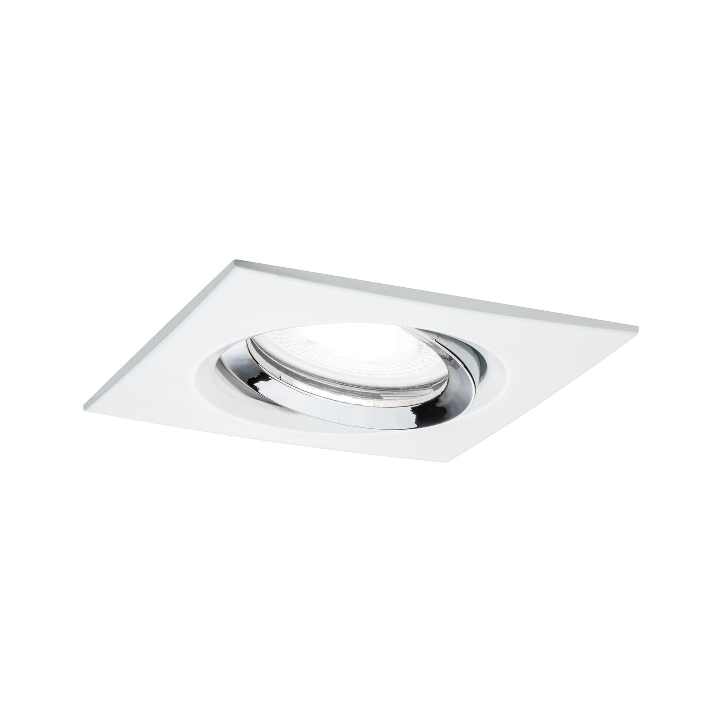 Paulmann Einbauleuchte LED Nova Plus eckig 1x6W GU10 Weiß matt,Chrom schwenkbar dimmbar
