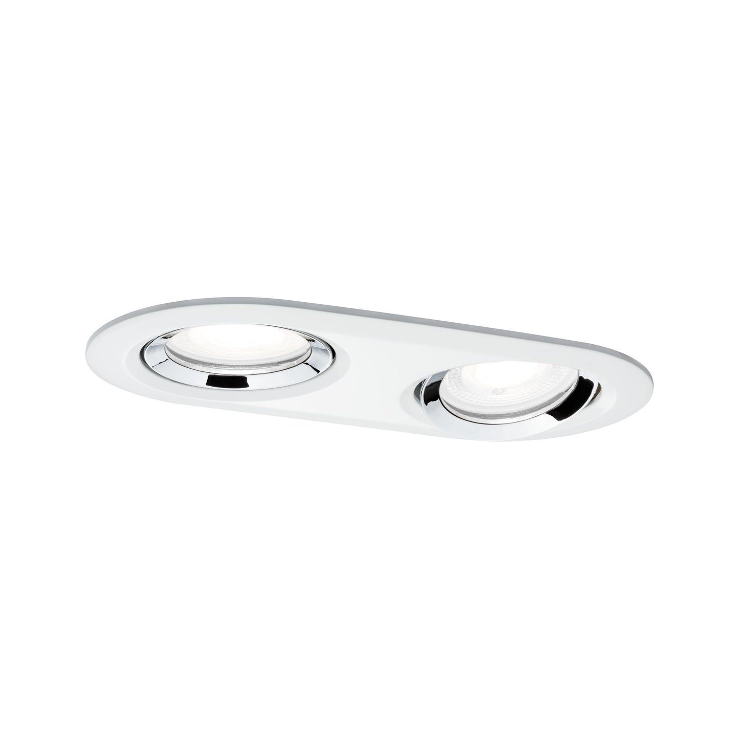 Paulmann Einbauleuchte LED Nova Plus rund 1x 2x6W GU10 Weiß matt,Chrom schwenkbar dimmbar
