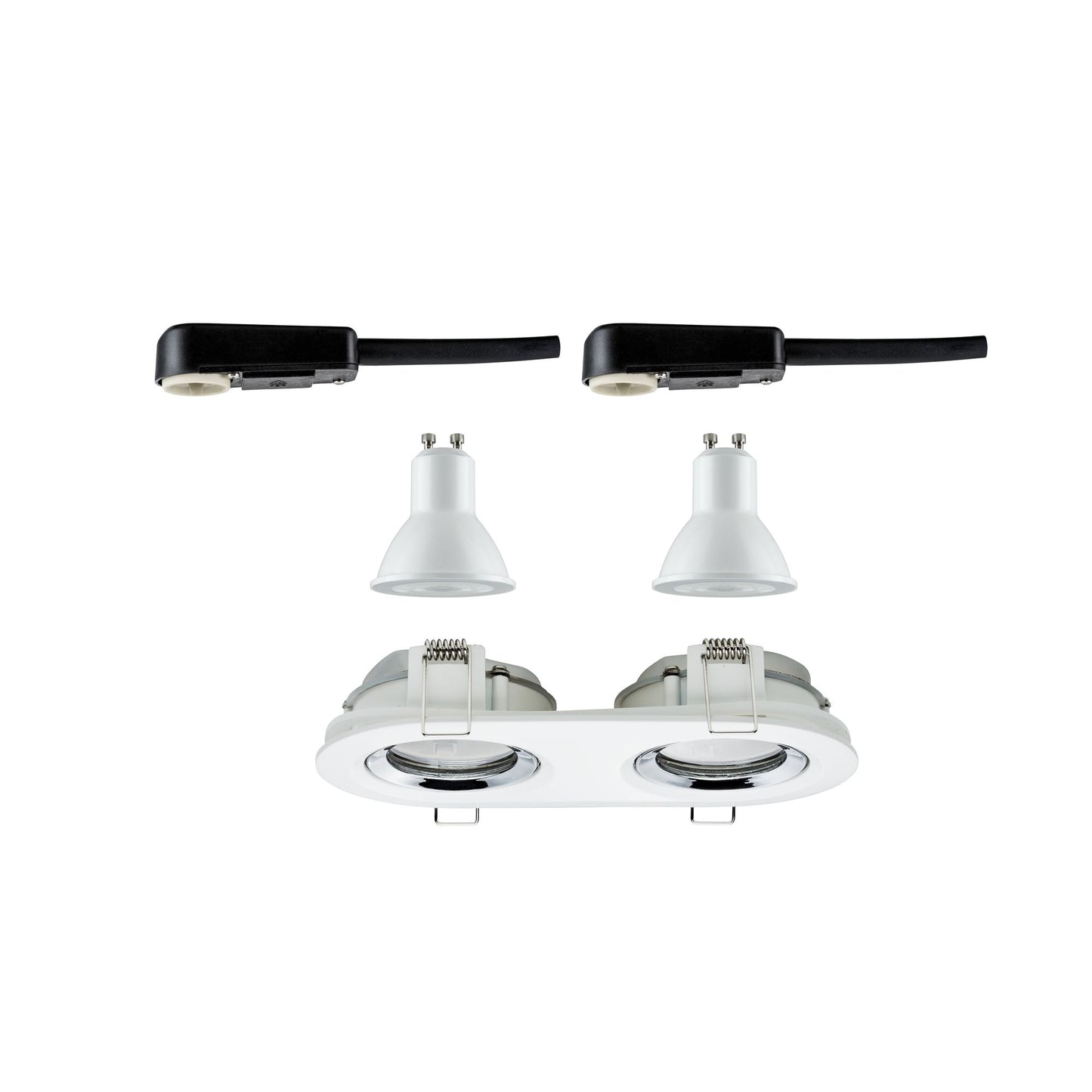 Paulmann Einbauleuchte LED Nova Plus rund 1x 2x6W GU10 Weiß matt,Chrom schwenkbar dimmbar