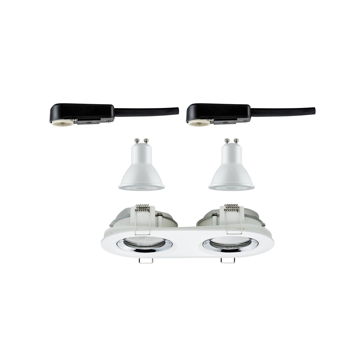 Paulmann Einbauleuchte LED Nova Plus rund 1x 2x6W GU10 Weiß matt,Chrom schwenkbar dimmbar